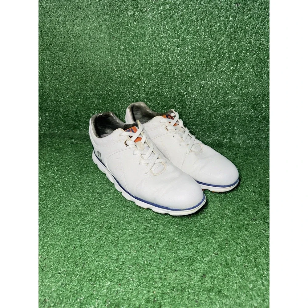 FootJoy Pro SL Golf Shoes Mens Size 12 M White Leather Spikeless Sneakers 53533